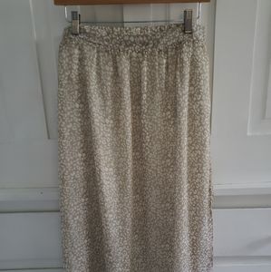 Roolee Neutral Leopard Print Midi Skirt Size Medium